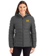 Michigan Wolverines Cutter & Buck Mission Ridge Repreve® Eco Insulated Womens Puffer Jacket Elemental Grey Front