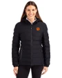 Clemson Tigers Cutter & Buck Mission Ridge Repreve® Eco Insulated Womens Puffer Jacket Black Front