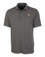 Fort Valley State Wildcats Cutter & Buck Advantage Tri-Blend Jersey Mens Pocket Polo Elemental Grey Heather Mannequin