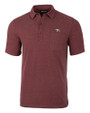 North Carolina Central Eagles Cutter & Buck Advantage Tri-Blend Jersey Mens Pocket Polo Bordeaux Heather Mannequin