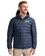 Howard Bison Cutter & Buck Mission Ridge   Repreve® Recycled Insulated Puffer Mens Full Zip Jacket Navy Blue Front
