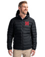Nebraska Cornhuskers Cutter & Buck Mission Ridge Repreve® Eco Insulated Mens Puffer Jacket Black Front