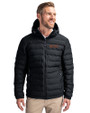 UOP Tigers Cutter & Buck Mission Ridge Repreve® Eco Insulated Mens Puffer Jacket Black Front