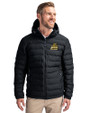 Bryant University Bulldogs Cutter & Buck Mission Ridge Repreve® Eco Insulated Mens Puffer Jacket Black Front