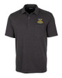 North Carolina A&T Aggies Cutter & Buck Advantage Tri-Blend Jersey Mens Big and Tall Pocket Polo Black Heather Mannequin
