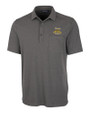 North Carolina A&T Aggies Cutter & Buck Advantage Tri-Blend Jersey Mens Big and Tall Pocket Polo Elemental Grey Heather Mannequin