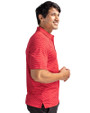 Cleveland Guardians Cutter & Buck Forge Pencil Stripe Stretch Mens Polo Red Side