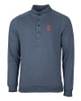Cleveland Guardians - Cutter & Buck Saturday Cotton Blend Mens Mock Pullover Sweatshirt Navy Blue Heather Mannequin