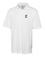 Cleveland Guardians - Cutter & Buck CB Drytec Genre Textured Solid Mens Big and Tall Polo White Mannequin