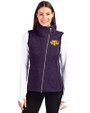 Tennessee Tech Golden Eagles Cutter & Buck Mainsail Sweater Knit Womens Asymmetrical Vest College Purple Heather Front