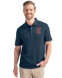 Cleveland Guardians - Cutter & Buck Advantage Eco Tri-Blend Pique Mens Polo Liberty Navy Front