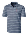 Cleveland Guardians - Cutter & Buck Forge Epic Confidence Recycled Heathered Stripe Stretch Mens Polo Indigo Mannequin