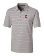 Cleveland Guardians - Cutter & Buck Forge Epic Confidence Recycled Heathered Stripe Stretch Mens Polo Polished Medium Gray Mannequin