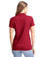 Cleveland Guardians - Cutter & Buck Advantage Eco Tri-Blend Pique Womens Polo Cardinal Red Back