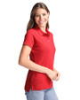 Cleveland Guardians - Cutter & Buck Advantage Eco Tri-Blend Pique Womens Polo Red Side