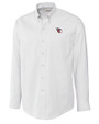 Cleveland Guardians Cutter & Buck Epic Easy Care Nailshead Mens Long Sleeve Dress Shirt White Mannequin