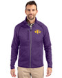 Tennessee Tech Golden Eagles Cutter & Buck Mainsail Sweater-Knit Mens Full Zip Jacket College Purple Heather Front