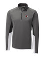 Cleveland Guardians Cutter & Buck Traverse Colorblock Stretch Quarter Zip Mens Pullover Elemental Grey Mannequin