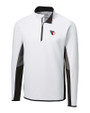 Cleveland Guardians Cutter & Buck Traverse Colorblock Stretch Quarter Zip Mens Pullover White Mannequin