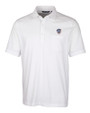 Milwaukee Brewers Stars & Stripes Cutter & Buck Advantage Tri-Blend Jersey Mens Pocket Polo White Mannequin