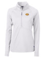 Tennessee Tech Golden Eagles Cutter & Buck Adapt Eco Knit Stretch Recycled Womens Half Zip Pullover White Mannequin
