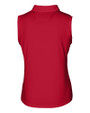 Cleveland Guardians - Cutter & Buck Forge Stretch Womens Sleeveless Polo Cardinal Red Mannequin Back