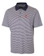 Cleveland Guardians - Cutter & Buck Forge Tonal Stripe Stretch Mens Polo Liberty Navy Mannequin