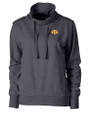 Tennessee Tech Golden Eagles Cutter & Buck Saturday Cotton Blend Womens Funnel Neck Sweatshirt Charcoal Heather Mannequin