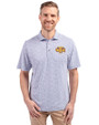 Tennessee Tech Golden Eagles Cutter & Buck Virtue Eco Pique Botanical Print Recycled Mens Polo Hyacinth Front