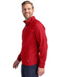 Cleveland Guardians - Cutter & Buck Adapt Eco Knit Hybrid Recycled Mens Full Zip Jacket Red Side