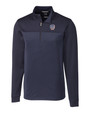 Milwaukee Brewers Americana Cutter & Buck Traverse Stripe Stretch Quarter Zip Mens Pullover LYN_MANN_HG 1