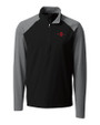 Nebraska Tom Osborne Cutter & Buck Response Lightweight Hybrid Quarter Zip Mens Pullover Windbreaker Black Mannequin