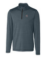South Carolina Gamecocks Cutter & Buck Holman Stripe Mens Big and Tall Half Zip Black Heather Mannequin