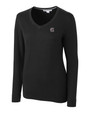 South Carolina Gamecocks Cutter & Buck Lakemont Tri-Blend Womens V-Neck Pullover Sweater BL_MANN_HG 1