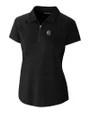 South Carolina Gamecocks Cutter & Buck Forge Stretch Womens Short Sleeve Polo Black Mannequin
