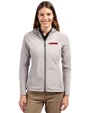UConn Huskies Cutter & Buck Adapt Eco Knit Hybrid Recycled Womens Full Zip Jacket Polished Medium Gray Front