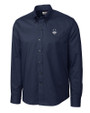 UConn Huskies - Cutter & Buck Epic Easy Care Nailshead Mens Long Sleeve Dress Shirt Navy Blue Mannequin
