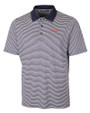 UConn Huskies Cutter & Buck Forge Tonal Stripe Stretch Mens Big and Tall Polo Liberty Navy Mannequin