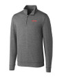 UConn Huskies Cutter & Buck Shoreline Heathered Quarter Zip Mens Big and Tall Pullover Charcoal Heather Mannequin