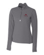 FSU Bobby Bowden Cutter & Buck Traverse Stretch Eco Quarter Zip Womens Pullover Elemental Grey Mannequin