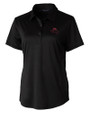 FSU Bobby Bowden Cutter & Buck Prospect Eco Textured Stretch Recycled Womens Short Sleeve Polo Black Mannequin