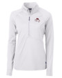 FSU Bobby Bowden Cutter & Buck Adapt Eco Knit Stretch Recycled Womens Half Zip Pullover White Mannequin