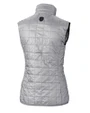 FSU Bobby Bowden Cutter & Buck Rainier PrimaLoft® Womens Eco Insulated Full Zip Puffer Vest Polished Medium Gray Mannequin Back