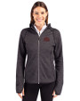 Mississippi State Bulldogs Vintage  - Cutter & Buck Mainsail Full Zip Hooded Womens Jacket Charcoal Heather Front