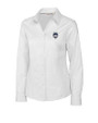 UConn Huskies - Cutter & Buck Epic Easy Care Fine Twill Womens Long Sleeve Dress Shirt White Mannequin