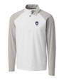 UConn Huskies - Cutter & Buck Response Lightweight Hybrid Quarter Zip Mens Pullover Windbreaker White Mannequin