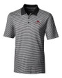 FSU Bobby Bowden Cutter & Buck Forge Tonal Stripe Stretch Mens Polo Black Mannequin