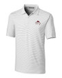 FSU Bobby Bowden Cutter & Buck Forge Pencil Stripe Stretch Mens Polo White Mannequin