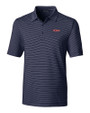 UConn Huskies Cutter & Buck Forge Pencil Stripe Stretch Mens Polo Liberty Navy Mannequin