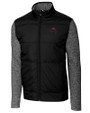 FSU Bobby Bowden Cutter & Buck Stealth Hybrid Quilted Mens Full Zip Windbreaker Jacket Black Mannequin